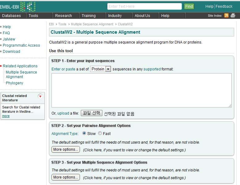 Alignment Searching Tools) provided by NCBI.