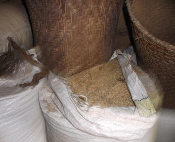 Seke-banza Storage of rice in