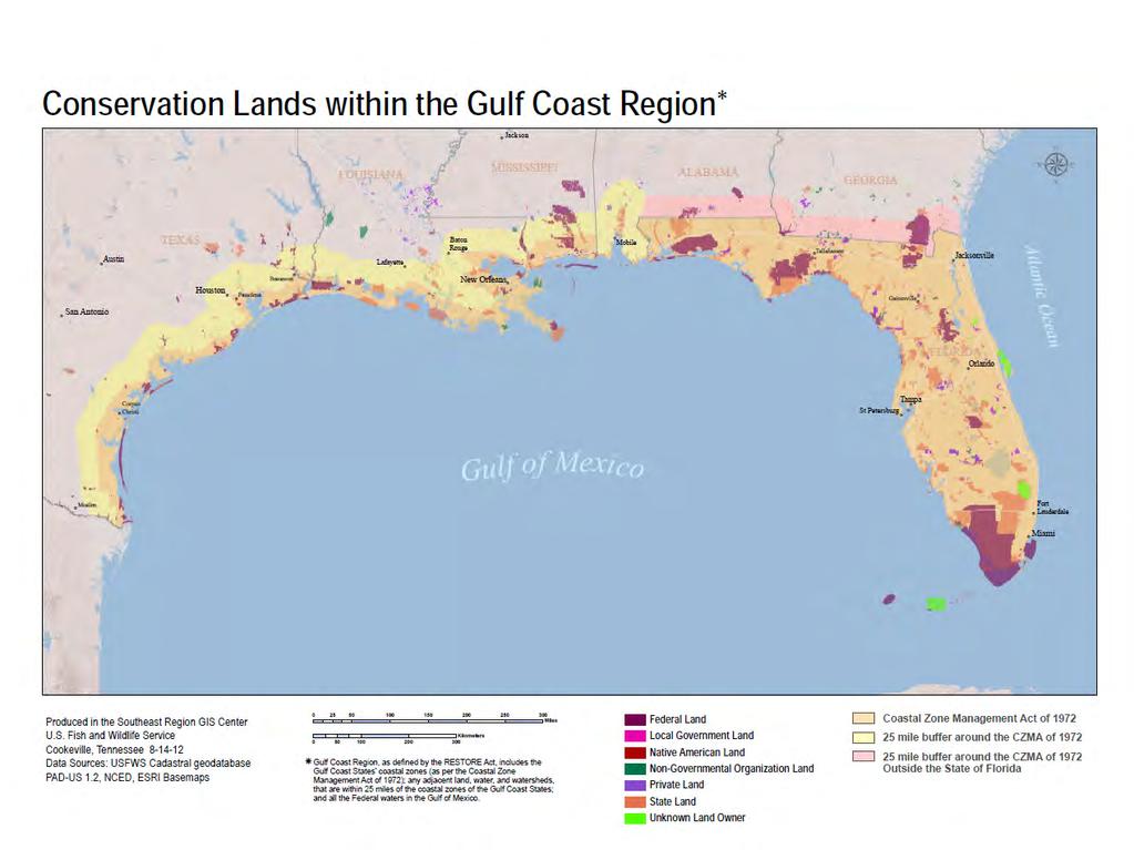 Is the existing suite of Gulf coast conservation lands adequate