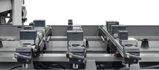 REDUCED TOOL CHANGEOVER TIME The Biesse work table guarantees an optimum hold on the piece and quick,