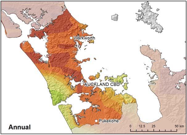 RAINFALL Seasonal rainfall patterns and extremes are expected to change for the Auckland region. Impacts on a wide range of natural environments, ecosystems and our urban areas are anticipated.
