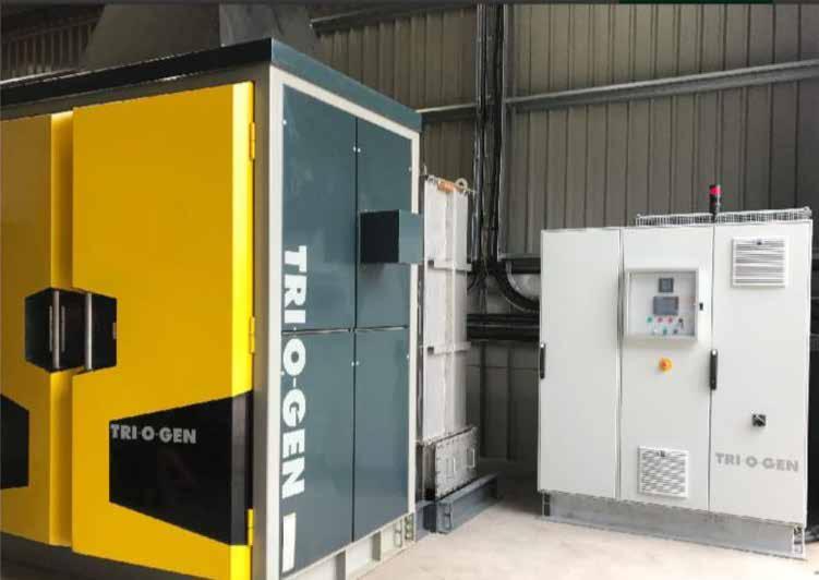 ORC Engine EBox 170kWe Genertator RDF combustion gas at +/-1000 degc is cooled to 460 degc before delivery to the PCS system (Pollution Control System) where the gas is filtered in compliance with