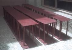 beam with stud connecters with wide ends with connected top and bottom steel plates (SCS3), the last three beams with dimensions (150 mm width, 250 mm depth and