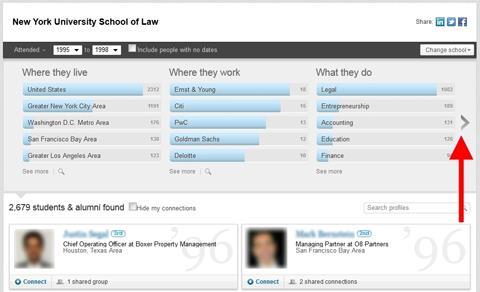Utilize LinkedIn to view Alumni in your field 1.