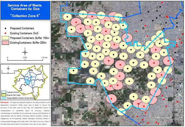 Project for Final Report Figure 6.2.1 shows the allocation plan of waste containers in Zone 6.