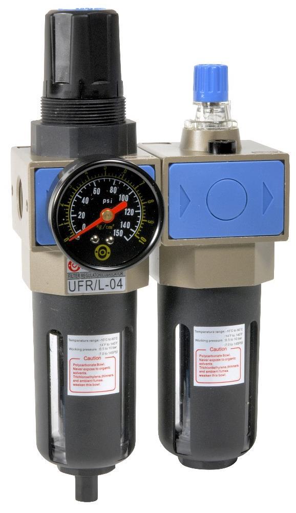 FEATURES The UFR+L filter regulator + lubricator is intended for the treatment of compressed air or compressed gas.