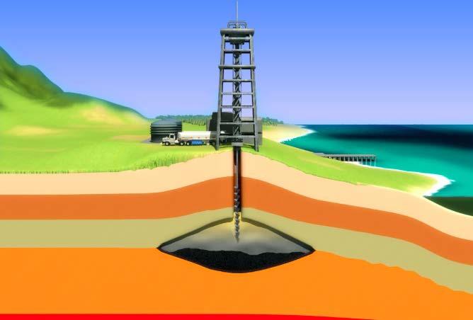 Like petroleum, natural gas must be drilled since it is far underground.