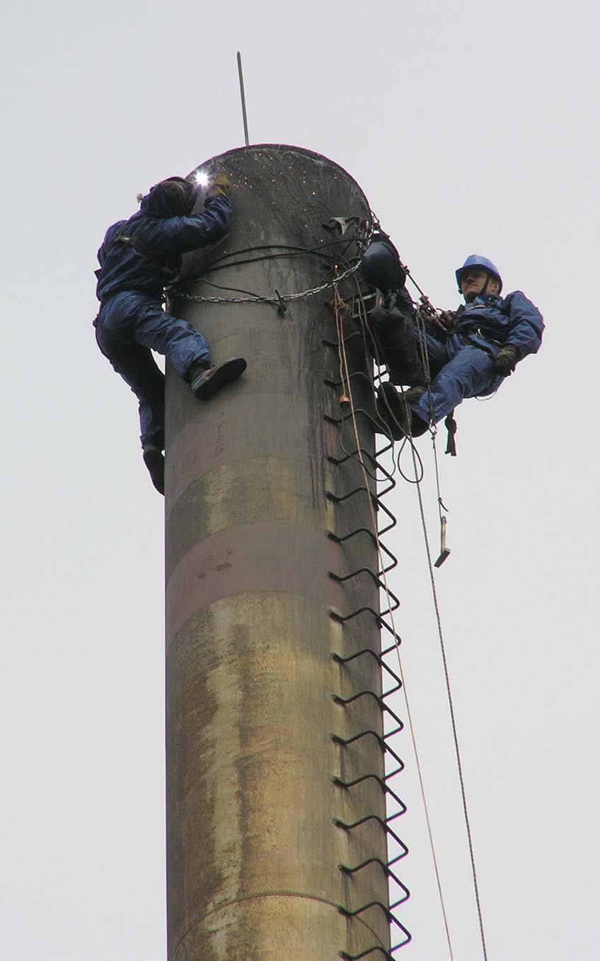 Masonry chimney inspection of a boiler room; Metal