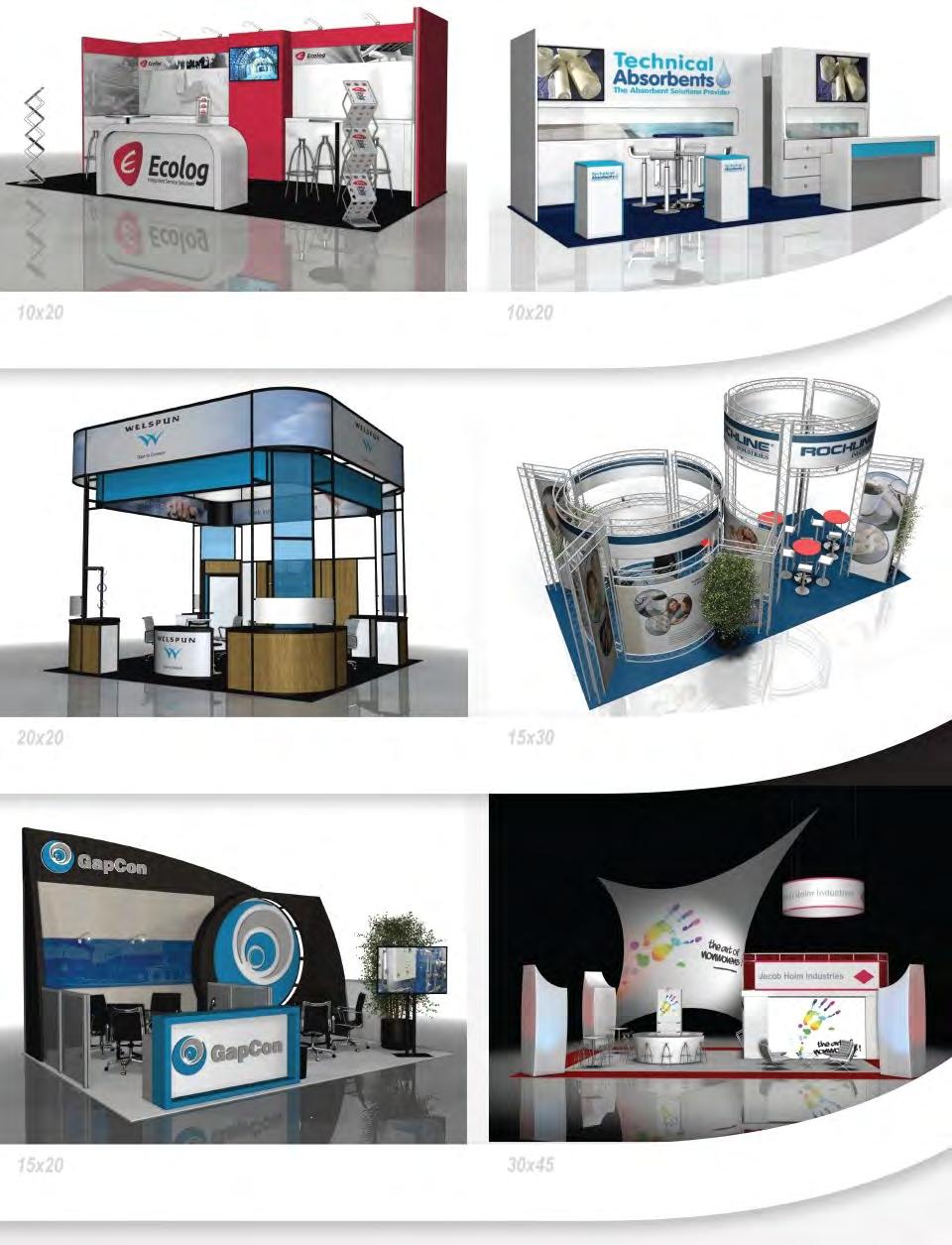 Why Choose Custom? Exhibitors will have full access to Brede Exposition Services design expertise.