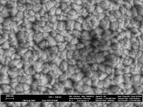6 SEM images of CdTe thin