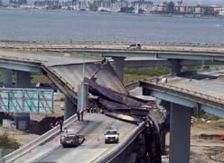 Oakland, CA The MacArthur Maze Repairs When a gasoline tanker rig flipped over on an elevated interstate highway connector ramp on April 29, 2007, the massive explosion and burning fuel warped and