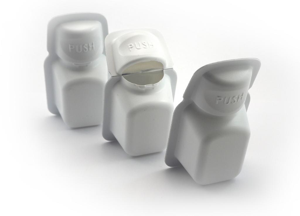 Innovative snap-opening function SNAPSIL s snap-opening function, allows users to snap open portion packaging easily.