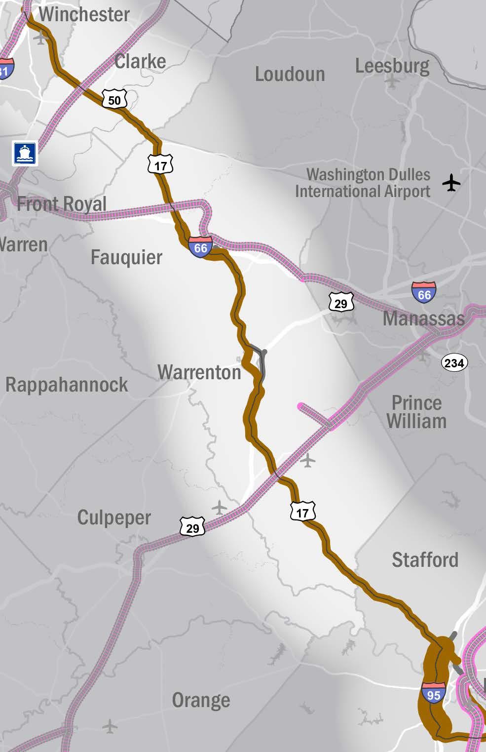 A3 SEGMENT PROFILE Annual Freight by Tonnage, 2012 Freight Flows In the Fredericksburg area, where Segment A3 runs concurrently with I-95, freight is moved primarily by truck, in terms of both