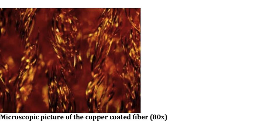Copper coated Velcro Averatek is enthusiastically pursuing various applications for this technology.