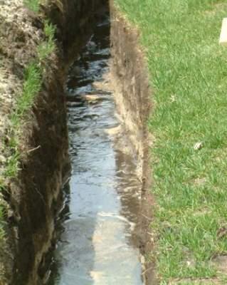 WATER ACCUMULATION Water accumulation in a trench is hazardous because it erodes and changes soil; which means the stability of the soil is likely weakened.