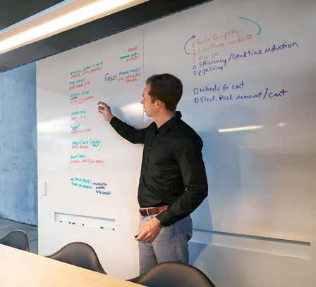 Whiteboard Turn steel and glass wall elements into a writable surfaces Available in