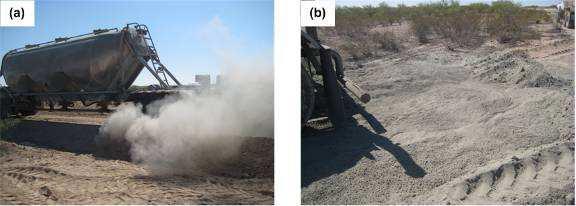 FIGURE 6 a and b FIGURE 7 a and b Water was then sprayed from the water