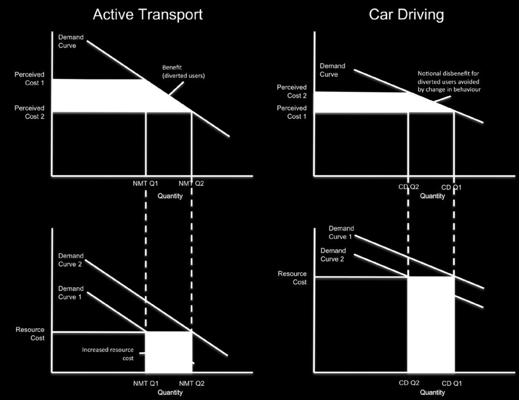 but existing users may receive a consumer surplus 3 benefit to the extent that they also have their perceived costs of active transport reduced.