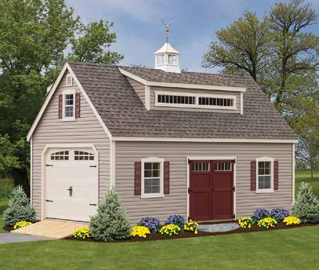 These garages can be delivered partly assembled and