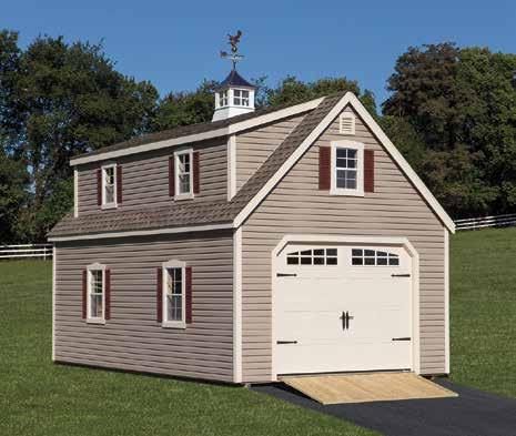 S50 14x24 2-Story Garage With a 10' transom dormer,