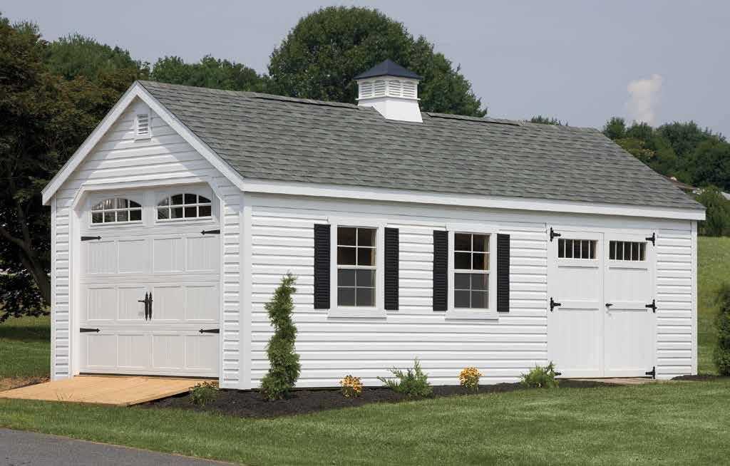 Garages S30 12x24 Colonial Garage With New England upgrade and optional