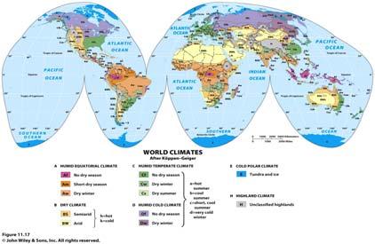 19 20 World Climates Köppen Climate Classification System groups the world s