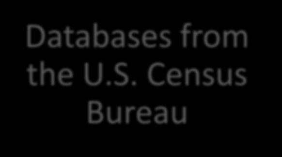 Databases from the NCEI-NOAA