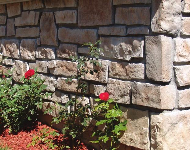 A CANADIAN MADE MANUFACTURED LIGHTWEIGHT FACING STONE Versatile and functional Stones are 1" to 1.