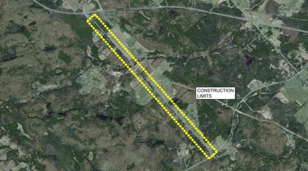 1.1 Project Scope To reconstruct/rehabilitate Goshen Road from 350m (the limits of reconstruction for future Hwy 417 expansion) south of Highway 17 to Calabogie Road (County Road 508).