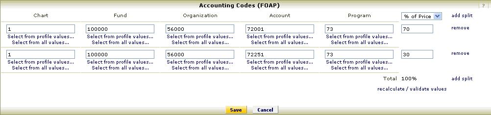 Module 2: Shopping and Creating a Requisition using a punchout supplier NOTE: To change the Codes and FOAPAL