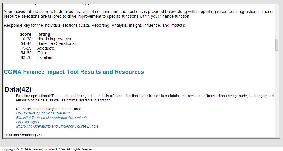 Use the dropdown box at the top left of the report to view different chart types.