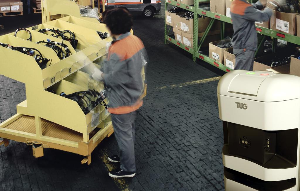 automate physical deliveries and transportation of materials. Transportation tasks in manufacturing are necessary, but add no value to the finished product.