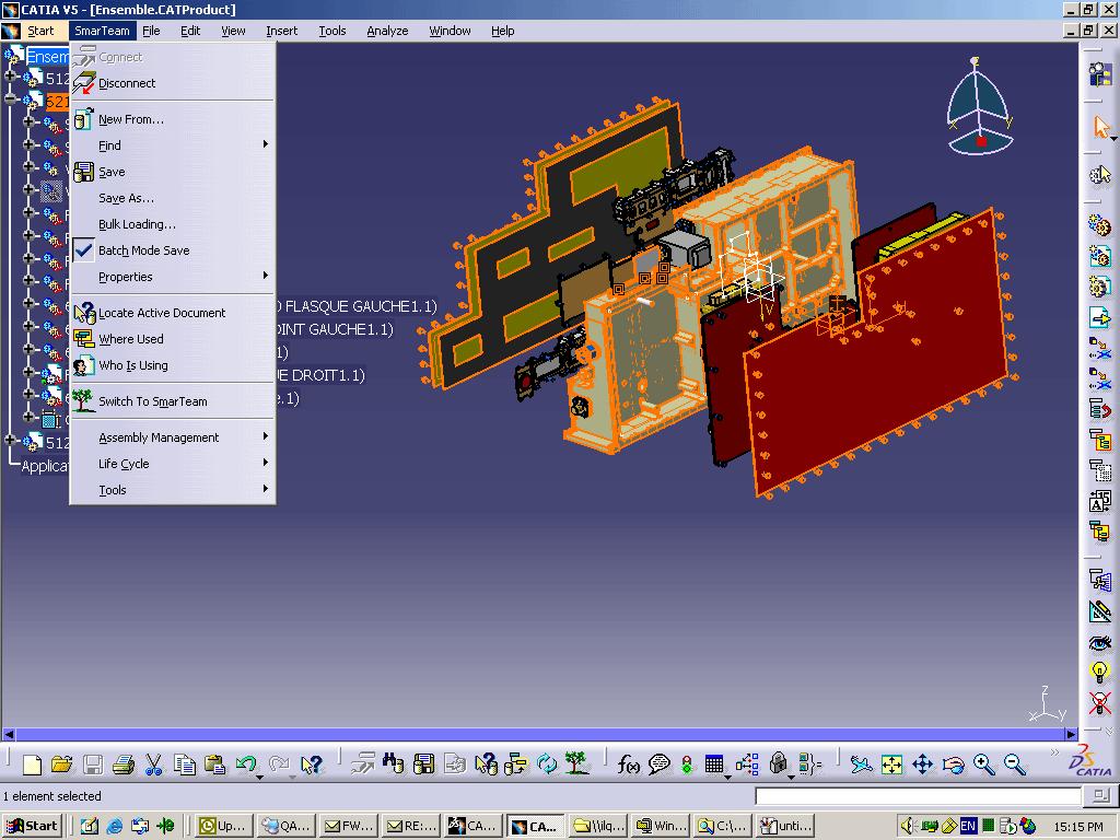 User Services SMARTEAM - CATIA Integration To bring rich, seamlessly integrated PDM functionality to CATIA V5 and ENOVIA DMU Navigator users through intuitive access to SMARTEAM menus, from within