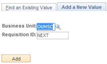 HSC - Requisitions Copy Feature: Copy Requisition Click on Add a New Value You will be able to copy an existing Requisition, to create a new Requisition, by clicking the Copy From link Type in the