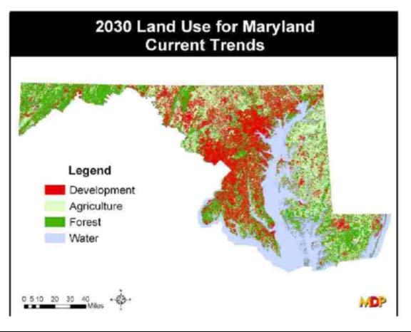 The projected growth will result in about 670,000 new Maryland households between 2000 and 2030.