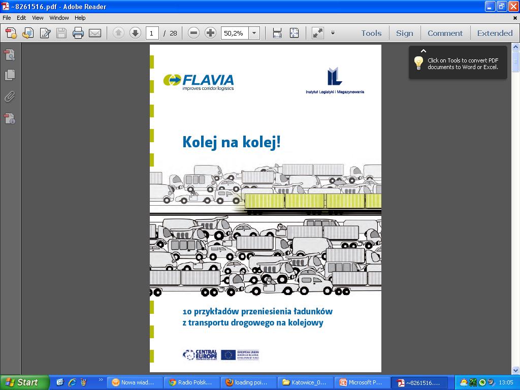 Approaches of the FLAVIA project to strengthen the rail freight transport (4) Promoting best practice examples Collection of 10 modal shift examples Each example presents a shipper which decided to