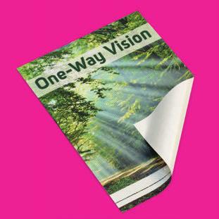 One-way vision Impressive window graphic material that blocks viewing into a