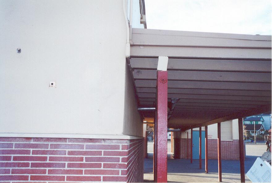 walkway at classroom building (near room 13) Figure