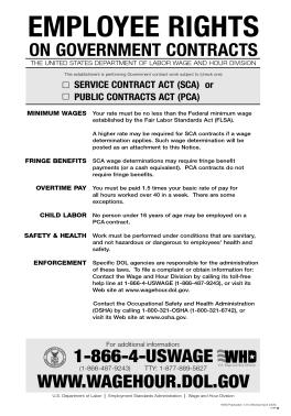 The Contractor is required under the provisions of OSHA to post this poster in a conspicuous place. Available at http://www.dol.gov/dol/osbp/public/sbrefa/poster/main.htm.