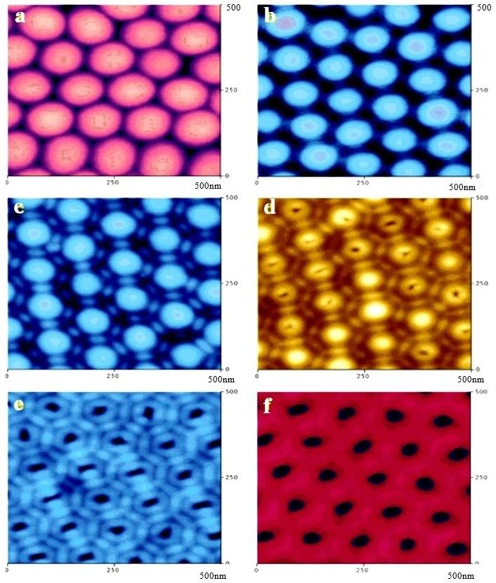 740 M. R. Mohebbifar, M. Ahmadi daryakenari, et al. begin to widen to generate a unique surface topography which combines a hexagonal cell wall surrounding each opened dome.