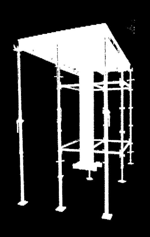 system, used as falsework and/or safety scaffolding.