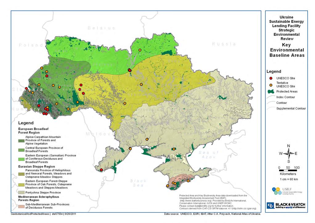 Figure NTS-2 Key environmental baseline areas (geo-botanical zones,