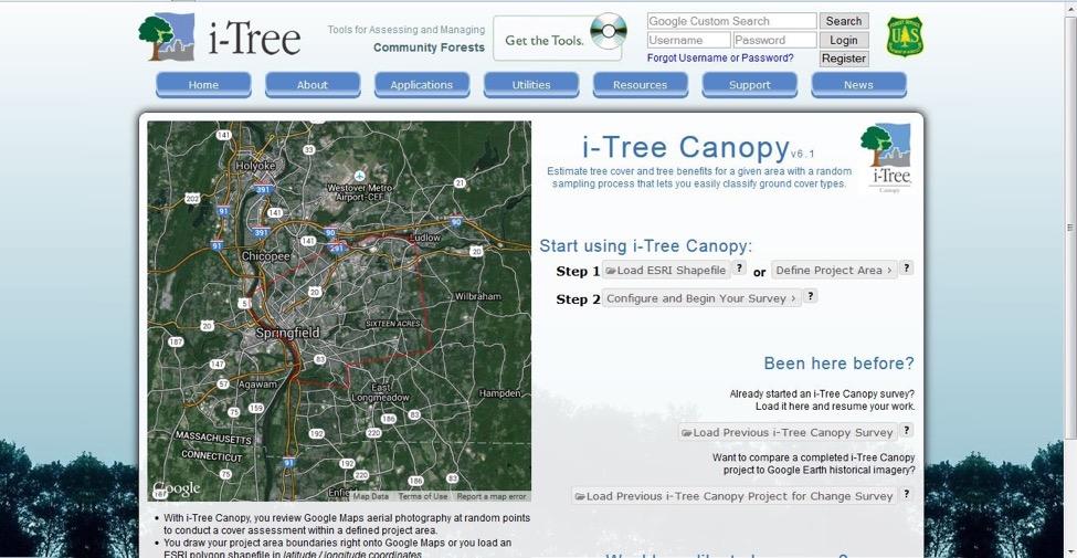 Step 2: Click on Configure and Begin Your Survey in Step Two. This step allows you to define categories of land cover in your tree canopy survey.