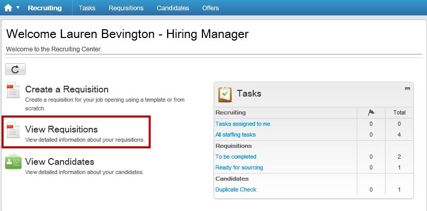 5. Manage Candidates View Candidate Profile and Application 1.
