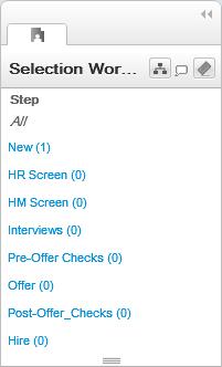 Move Candidate through Selection Process 1. Navigate to the candidate list on your requisition.