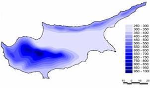 Cyprus at a Glance Area: 9250 km² Population: 850,000 (under Government control) Semi arid climate Numerous small catchments No perennial flow Limited water resources Depend mainly on rainfall Scarce