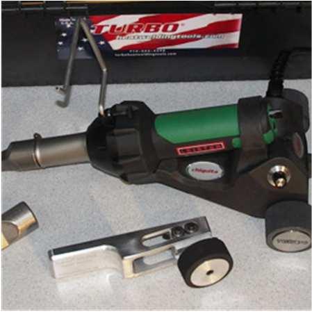 This must be done with a heat welding gun with variable temperature control and a speed weld nozzle by Leister or equal, approved by manufacturer.