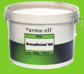 When properly applied the coating is suitable for the protection of ArmaFlex flexible thermal insulation materials against sunlight, UV radiation and chemical attack.