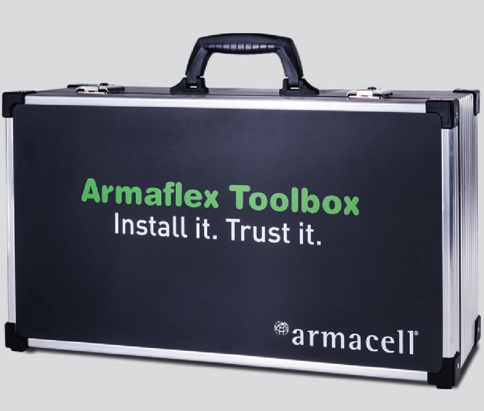ARMAFLEX ACCESSORIES TOOLS FOR THE PROFESSIONALS ARMAFLEX TOOLBOX All the tools and aids required to install ArmaFlex professionally in a lightweight, yet robust, aluminium case.
