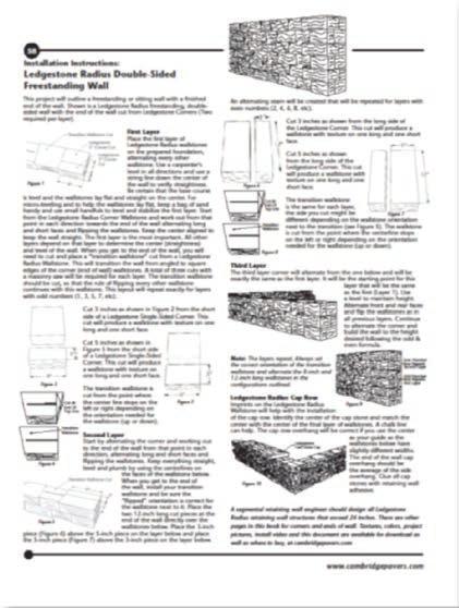 VERTICAL OR SETBACK 10 PAGES of LEDGESTONE &